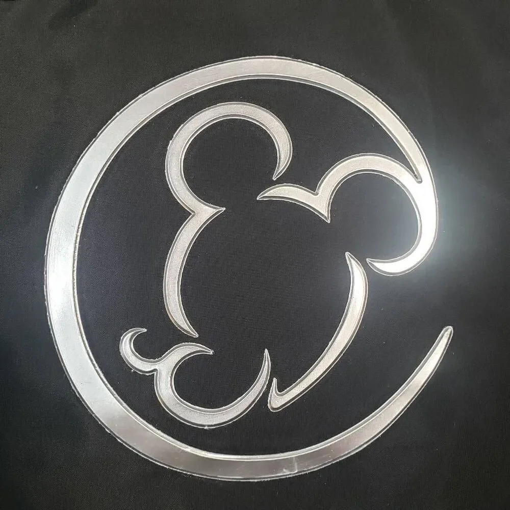 Disneyland Resorts Mickey Mouse Logo‎ Sling Bag Metallic Silver Heavy Duty Nylon